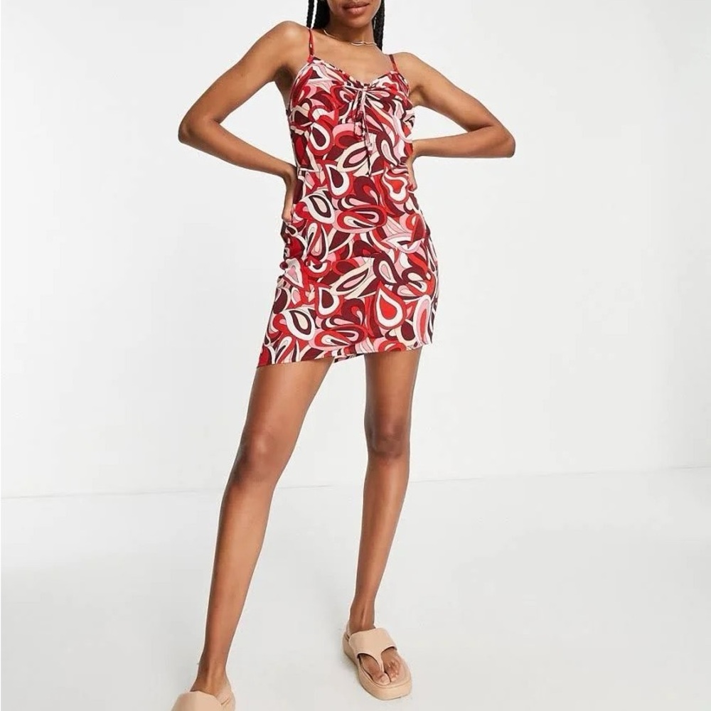 Urban Threads / ASOS Mini Shift Dress in Swirl Print - 12 Tall - New With Tags